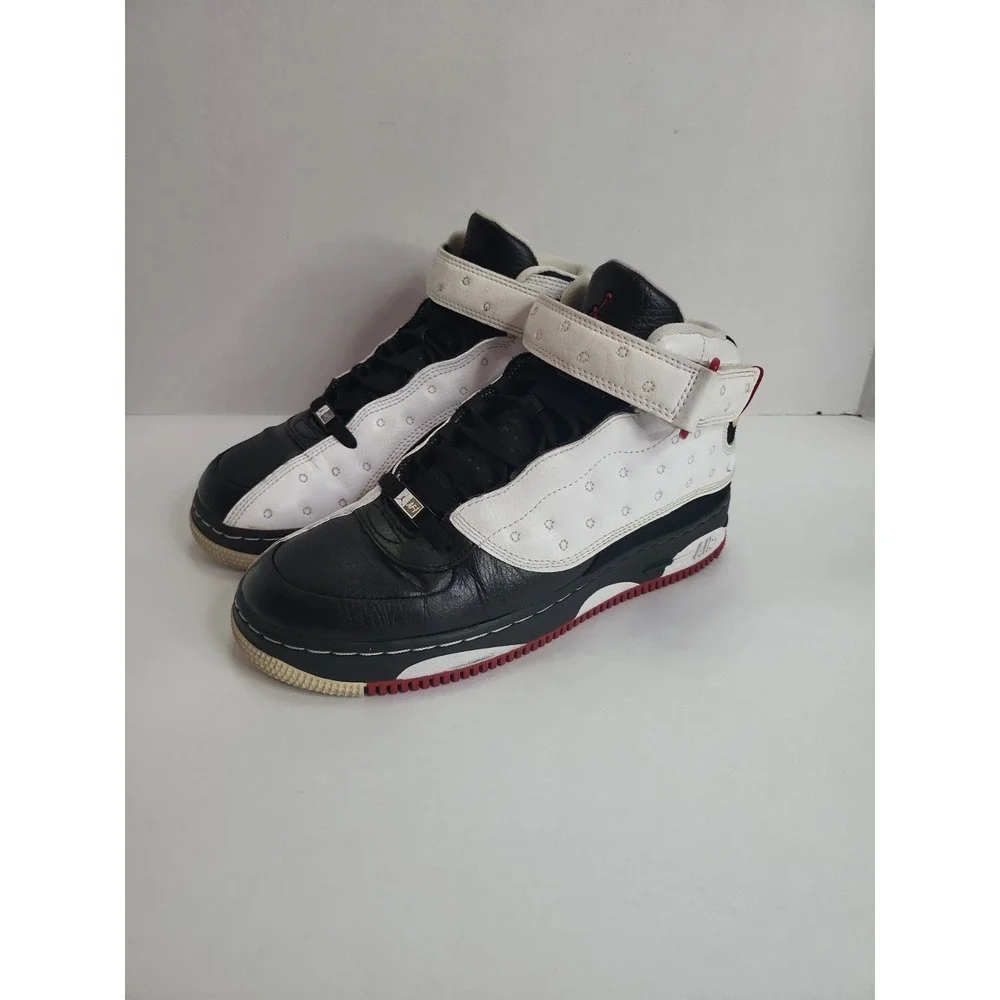 Nike Air Force 1 Fusion Jordan 13 Bred Mens Size 6Y Black Varsity Red 375472-101